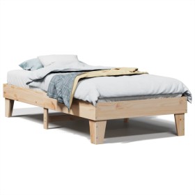 vidaXL Massivholzbett ohne Matratze 90x190 cm Kiefer