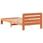 vidaXL Massivholzbett ohne Matratze Wachsbraun 90x200 Kiefernholz vidaXL Massivholzbett ohne Matratze Wachsbraun 90x200 Kiefernholz