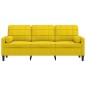 vidaXL 3-Sitzer-Sofa mit Zierkissen Gelb 180 cm Samt vidaXL 3-Sitzer-Sofa mit Zierkissen Gelb 180 cm Samt