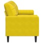 vidaXL 3-Sitzer-Sofa mit Zierkissen Gelb 180 cm Samt vidaXL 3-Sitzer-Sofa mit Zierkissen Gelb 180 cm Samt