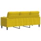 vidaXL 3-Sitzer-Sofa mit Zierkissen Gelb 180 cm Samt vidaXL 3-Sitzer-Sofa mit Zierkissen Gelb 180 cm Samt