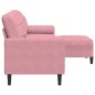 vidaXL 3-Sitzer-Sofa mit Hocker Rosa 210 cm Samt vidaXL 3-Sitzer-Sofa mit Hocker Rosa 210 cm Samt