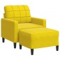 vidaXL Sessel mit Hocker Gelb 60 cm Samt vidaXL Sessel mit Hocker Gelb 60 cm Samt