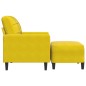 vidaXL Sessel mit Hocker Gelb 60 cm Samt vidaXL Sessel mit Hocker Gelb 60 cm Samt