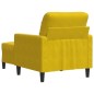 vidaXL Sessel mit Hocker Gelb 60 cm Samt vidaXL Sessel mit Hocker Gelb 60 cm Samt
