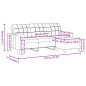 vidaXL 3-Sitzer-Sofa mit Hocker Dunkelgrau 180 cm Samt vidaXL 3-Sitzer-Sofa mit Hocker Dunkelgrau 180 cm Samt