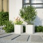 vidaXL Pflanzkübel 2 Stk. Weiß Sechseckig 46x40x45 Stahl vidaXL Pflanzkübel 2 Stk. Weiß Sechseckig 46x40x45 Stahl
