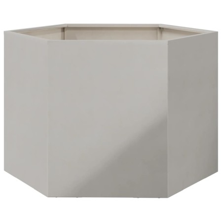 vidaXL Pflanzkübel Sechseckig 69x60x45 Edelstahl