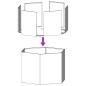 vidaXL Pflanzkübel Sechseckig 69x60x45 Edelstahl vidaXL Pflanzkübel Sechseckig 69x60x45 Edelstahl