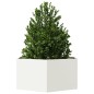 vidaXL Pflanzkübel Weiß Sechseckig 104x90x45 Stahl vidaXL Pflanzkübel Weiß Sechseckig 104x90x45 Stahl