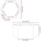 vidaXL Pflanzkübel Weiß Sechseckig 104x90x45 Stahl vidaXL Pflanzkübel Weiß Sechseckig 104x90x45 Stahl