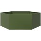 vidaXL Pflanzkübel Olivgrün Sechseckig 138x120x45 Stahl vidaXL Pflanzkübel Olivgrün Sechseckig 138x120x45 Stahl