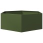 vidaXL Pflanzkübel Olivgrün Sechseckig 138x120x45 Stahl vidaXL Pflanzkübel Olivgrün Sechseckig 138x120x45 Stahl