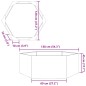vidaXL Pflanzkübel Olivgrün Sechseckig 138x120x45 Stahl vidaXL Pflanzkübel Olivgrün Sechseckig 138x120x45 Stahl