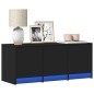 vidaXL TV-Schrank LED Schwarz 97x34x40 cm Holzwerkstoff vidaXL TV-Schrank LED Schwarz 97x34x40 cm Holzwerkstoff