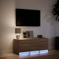 vidaXL TV-Schrank LED Braun Eichen-Optik 97x34x40 cm Holzwerkstoff vidaXL TV-Schrank LED Braun Eichen-Optik 97x34x40 cm Holzwerkstoff