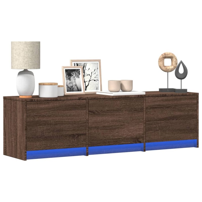 vidaXL TV-Schrank LED Braun Eichen-Optik 140x34x40 cm Holzwerkstoff vidaXL TV-Schrank LED Braun Eichen-Optik 140x34x40 cm Holzwerkstoff