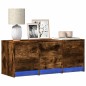 vidaXL TV-Schrank LED Räuchereiche 97x34x40 cm Holzwerkstoff vidaXL TV-Schrank LED Räuchereiche 97x34x40 cm Holzwerkstoff