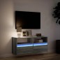 vidaXL TV-Wandschrank mit LED-Beleuchtung Grau Sonoma 100x31x45 cm vidaXL TV-Wandschrank mit LED-Beleuchtung Grau Sonoma 100x31x45 cm