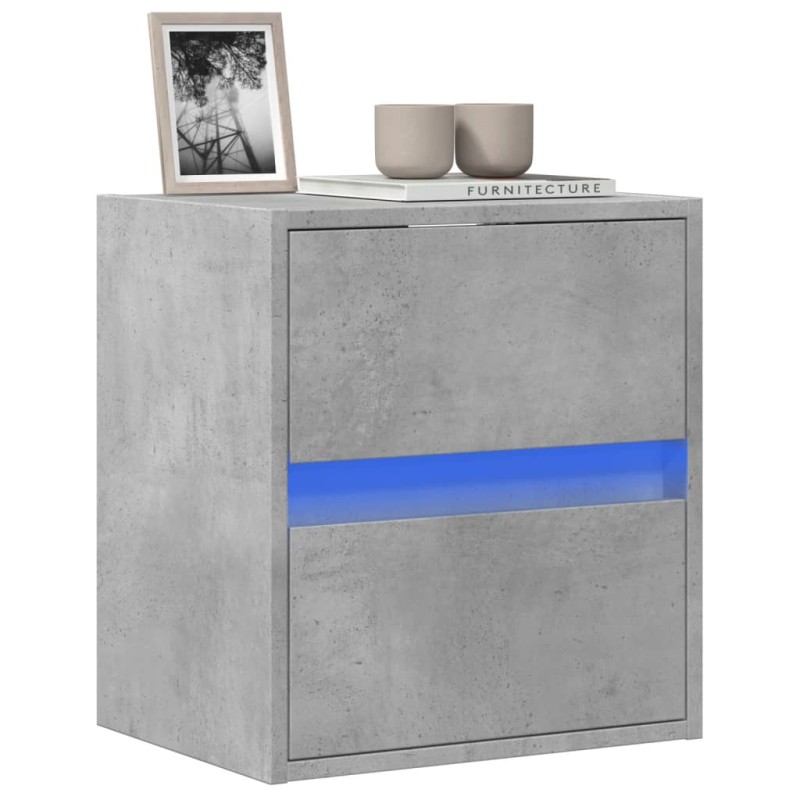 vidaXL TV-Wandschrank mit LED-Beleuchtung Betongrau 41x31x45 cm vidaXL TV-Wandschrank mit LED-Beleuchtung Betongrau 41x31x45 cm