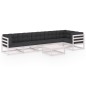 7-tlg. Garten-Lounge-Set mit Kissen Kiefer Massivholz 7-tlg. Garten-Lounge-Set mit Kissen Kiefer Massivholz