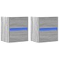 vidaXL TV-Wandschränke LED-Beleuchtung 2 Stk. Grau Sonoma 41x31x45 cm vidaXL TV-Wandschränke LED-Beleuchtung 2 Stk. Grau Sonoma 41x31x45 cm