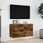 vidaXL TV-Wandschränke LED-Beleuchtung 2 Stk. Räuchereiche 41x31x45 cm vidaXL TV-Wandschränke LED-Beleuchtung 2 Stk. Räuchereiche 41x31x45 cm