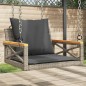 vidaXL Hängesessel mit Kissen Grau 63x62x40 cm Poly Rattan vidaXL Hängesessel mit Kissen Grau 63x62x40 cm Poly Rattan