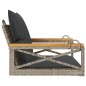 vidaXL Hängesessel mit Kissen Grau 63x62x40 cm Poly Rattan vidaXL Hängesessel mit Kissen Grau 63x62x40 cm Poly Rattan