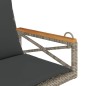 vidaXL Hängesessel mit Kissen Grau 63x62x40 cm Poly Rattan vidaXL Hängesessel mit Kissen Grau 63x62x40 cm Poly Rattan