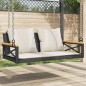 vidaXL Hängebank mit Kissen Schwarz 109x62x40 cm Poly Rattan vidaXL Hängebank mit Kissen Schwarz 109x62x40 cm Poly Rattan