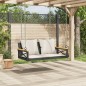 vidaXL Hängebank mit Kissen Schwarz 109x62x40 cm Poly Rattan vidaXL Hängebank mit Kissen Schwarz 109x62x40 cm Poly Rattan