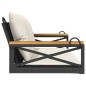 vidaXL Hängebank mit Kissen Schwarz 109x62x40 cm Poly Rattan vidaXL Hängebank mit Kissen Schwarz 109x62x40 cm Poly Rattan