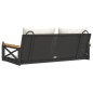 vidaXL Hängebank mit Kissen Schwarz 109x62x40 cm Poly Rattan vidaXL Hängebank mit Kissen Schwarz 109x62x40 cm Poly Rattan