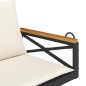 vidaXL Hängebank mit Kissen Schwarz 109x62x40 cm Poly Rattan vidaXL Hängebank mit Kissen Schwarz 109x62x40 cm Poly Rattan