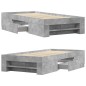 vidaXL Bettgestell Betongrau 100x200 cm Holzwerkstoff vidaXL Bettgestell Betongrau 100x200 cm Holzwerkstoff