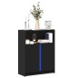 vidaXL LED-Sideboard Schwarz 77x34x100 cm Holzwerkstoff vidaXL LED-Sideboard Schwarz 77x34x100 cm Holzwerkstoff