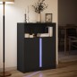 vidaXL LED-Sideboard Schwarz 77x34x100 cm Holzwerkstoff vidaXL LED-Sideboard Schwarz 77x34x100 cm Holzwerkstoff