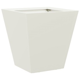 vidaXL Pflanzkübel Weiß 30x30x30 Stahl