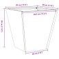 vidaXL Pflanzkübel Weiß 30x30x30 Stahl vidaXL Pflanzkübel Weiß 30x30x30 Stahl