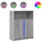 vidaXL LED-Sideboard Grau Sonoma 77x34x100 cm Holzwerkstoff vidaXL LED-Sideboard Grau Sonoma 77x34x100 cm Holzwerkstoff