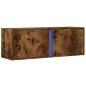 vidaXL TV-Wandschrank mit LED-Beleuchtung Räuchereiche 100x31x35 cm vidaXL TV-Wandschrank mit LED-Beleuchtung Räuchereiche 100x31x35 cm