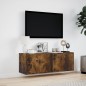 vidaXL TV-Wandschrank mit LED-Beleuchtung Räuchereiche 100x31x35 cm vidaXL TV-Wandschrank mit LED-Beleuchtung Räuchereiche 100x31x35 cm