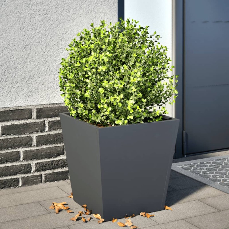 vidaXL Pflanzkübel Anthrazit 40x40x40 Stahl vidaXL Pflanzkübel Anthrazit 40x40x40 Stahl