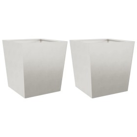 vidaXL Pflanzkübel 2 Stk. 50x50x50 cm Edelstahl