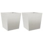 vidaXL Pflanzkübel 2 Stk. 50x50x50 cm Edelstahl vidaXL Pflanzkübel 2 Stk. 50x50x50 cm Edelstahl