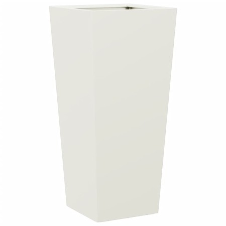 vidaXL Pflanzkübel Weiß 35x35x75 cm Stahl