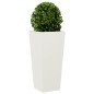 vidaXL Pflanzkübel Weiß 35x35x75 cm Stahl vidaXL Pflanzkübel Weiß 35x35x75 cm Stahl