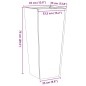 vidaXL Pflanzkübel Weiß 35x35x75 cm Stahl vidaXL Pflanzkübel Weiß 35x35x75 cm Stahl