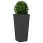vidaXL Pflanzkübel Schwarz 35x35x75 cm Stahl vidaXL Pflanzkübel Schwarz 35x35x75 cm Stahl